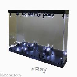 Acrylic Display Case Light Box for THREE 12/" 1//6 Scale Hot Toys Iron Man Figure