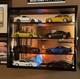 1/18 Scale Diecast Car Display Case Hardwood Cabinet Box Mirrored Back Shelves