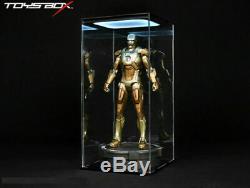 1/6 LED Toys Box Transparent Display Box Dust Proof Case Fit 12 Action Figure