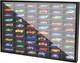 1/64 Scale Diecast Car Display Case with 60 Compartments, Black, 16.27 X 24.09