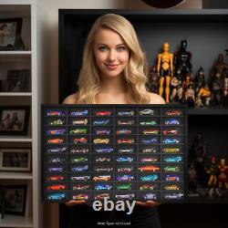 1/64 Scale Diecast Car Display Case with 60 Compartments, Black, 16.27 X 24.09