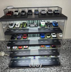 1/64 Scale Diecast LED Car Display Case Cabinet Box 5 Level Memorabilia 75 Cars