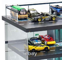 1/64 Scale Diecast LED Car Display Case Cabinet Box 5 Level Memorabilia 75 Cars