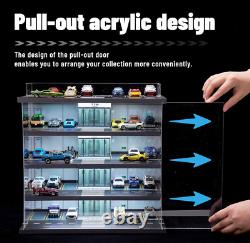 1/64 Scale Diecast LED Car Display Case Cabinet Box 5 Level Memorabilia 75 Cars