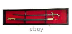 1 Sword Display Case Cabinet Stand Holder Wall Rack Box 98% UV Lockable 44.5