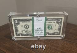 10 Acrylic Currency Display Cases Rounded Corners US 100 Bill Money Case