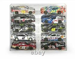 10 Car Acrylic Display Show Case For 1/24-1/25 Scale Models By Autoworld Awdc016