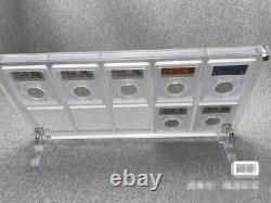 10 Grids Acrylic Display Case Protective Frame Stand Box for ANACS/NGC/PCGS Slab