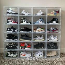 10 Pack Shoe boxes Large Clear Plastic Stackable Side Door Sneaker Display Case