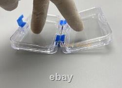 100× Acrylic Membrane Case Storage Jewelry Chip Shockproof Hinged Display Box