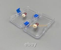 100× Acrylic Membrane Case Storage Jewelry Chip Shockproof Hinged Display Box