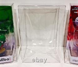 100 Box Protectors For NINTENDO AMIIBO Original Size Only! Clear Display Cases