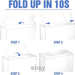 100 Pack Clear Display Cases for ETB Elite Trainer Box 7.6x6.6x3.5 Inch