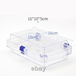 100 Pcs Denture Cases Dental Veneers Hinged Display Jewelry Storage Box Membrane