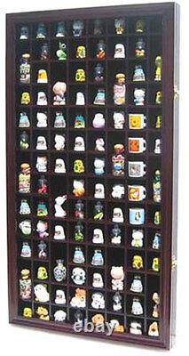 100 Thimble Display Case Cabinet Wall Rack Shadow Box, glass door, TC100-MAH