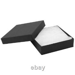 1002005001000Pcs BLACK JEWELRY BOXES BLACK COTTON FILLED BOXES GIFT BOXES