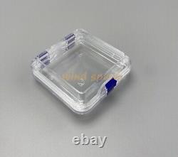 100PC Hinged Display Box Jewelry Box Membrane Denture False Teeth Case 10X10X4cm