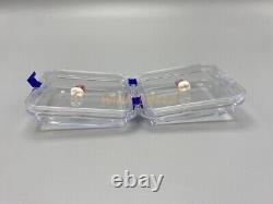 100PC Hinged Display Box Jewelry Box Membrane Denture False Teeth Case 10X10X4cm