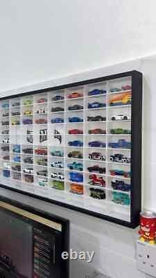 100pcs 1/64 scale Display Case compatible with Hot Wheels COMP wooden + arcylic