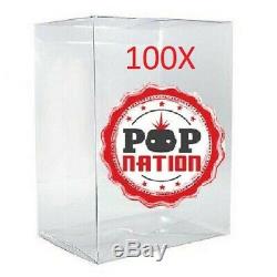 100x Heavy Duty 0.5mm Clear Display Plastic Funko Pop 4 Inch Protector Box Case