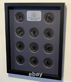 11 US PEACE DOLLAR DISPLAY CASE/COIN CASES INCLUDED(NO COINS)/SHADOW BOX/11x14