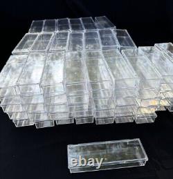 111 Acrylic Toy Train Or Storage Display Cases Box Clear With Lids Huge Lot