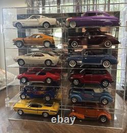 118 Scale Diecast Car Acrylic Display Case 12 Car Compartment