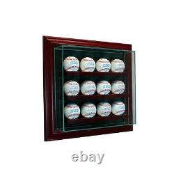 12 Baseball Glass Cabinet Display Case New FREE SHIPPING