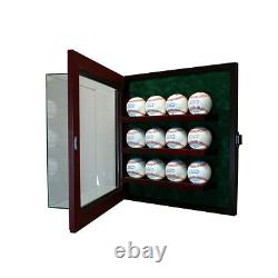 12 Baseball Glass Cabinet Display Case New FREE SHIPPING