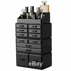 12-Drawers Makeup Cosmetic Jewelry Organizer Display Boxes Case Large Storage