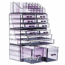12-Drawers Makeup Cosmetic Jewelry Storage Large Organizer Display Boxes Case
