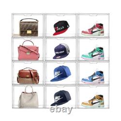 12PCS Acrylic Display Case, Display Cases for Collectibles, Purse Storage Org