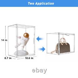 12PCS Acrylic Display Case, Display Cases for Collectibles, Purse Storage Org