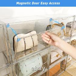 12PCS Acrylic Display Case, Display Cases for Collectibles, Purse Storage Org