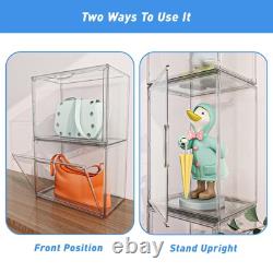 12PCS Acrylic Display Case, Display Cases for Collectibles, Purse Storage Org
