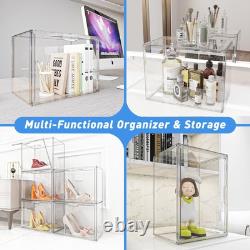 12PCS Acrylic Display Case, Display Cases for Collectibles, Purse Storage Org