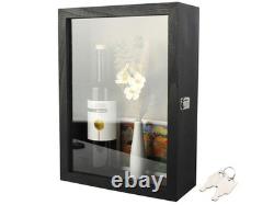 12x17 Extra Deep Shadow Box, Large Shadow Boxes Display Cases with Lock, f