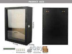 12x17 Extra Deep Shadow Box, Large Shadow Boxes Display Cases with Lock, f