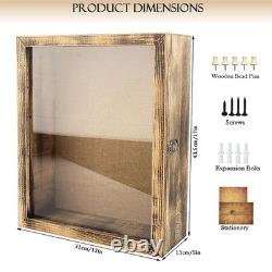 12x17 Extra Deep Shadow Box, Large Shadow Boxes Display Cases with Lock, for D