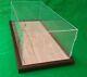 13.5 L x 8.5 W x 11 H display case with 1/8 thick acrylic brown wood frame