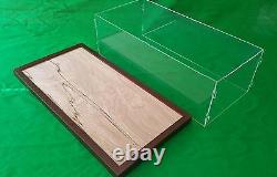 13.5 L x 8.5 W x 11 H display case with 1/8 thick acrylic brown wood frame