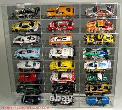 132 Slot Car Diecast Display Case fits 24 model cars