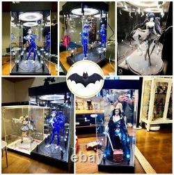 15.5 LED Acrylic Display Case box for Hot Toys 1/6 Action figure withTurnplate