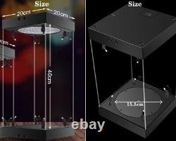 15.5 Rotating LED Acrylic Display Case Box Base for Gundam PG MG RG HG Figure