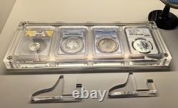 15 Grids Acrylic Display Case Crystal Frame for NGC/PCGS/ICG/ANACS Mixed Holders