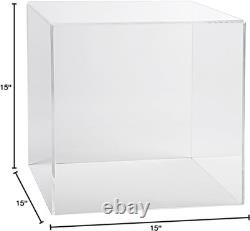 15 X 15 Clear Acrylic Display Box with One Open Side Versatile Square Retail P