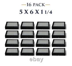 16 Pack of 5 x 6 x 1 1/4 Riker Display Cases Boxes for Arrowheads, Jewelry
