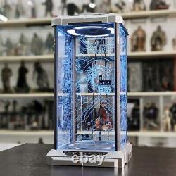 17 Rotating LED Acrylic Display Case Box Base for Hot Toys 1/6 figure