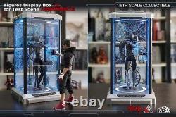 17 Rotating LED Acrylic Display Case Box Base for Hot Toys 1/6 figure