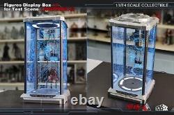 17 Rotating LED Acrylic Display Case Box Base for Hot Toys 1/6 figure